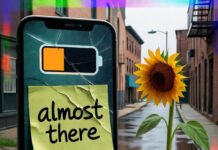 Lessons Learned from the Journey to Success: Real-Life Personal Stories Cracked phone with "almost there" note, wilted sunflower.