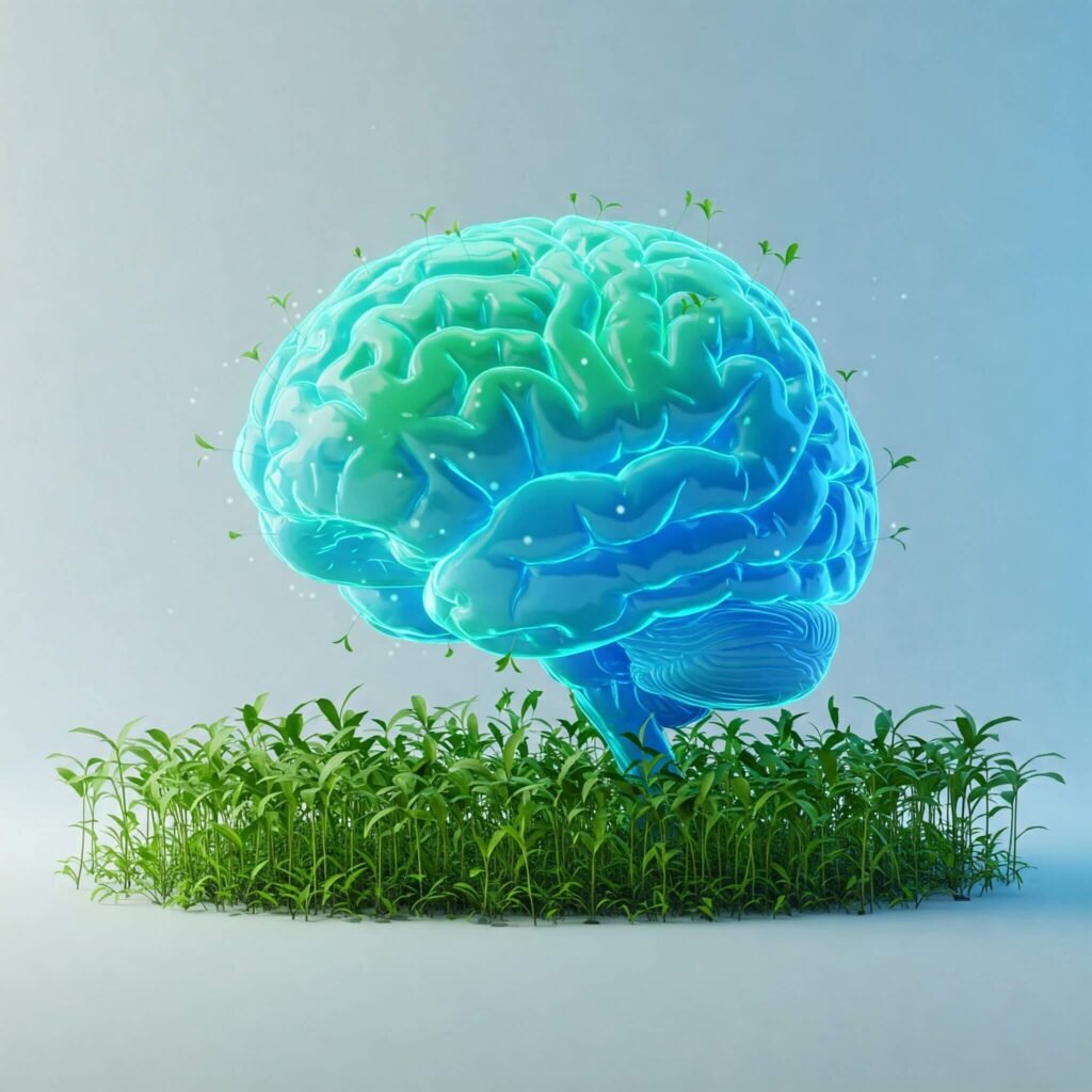 Brain with growth mindset