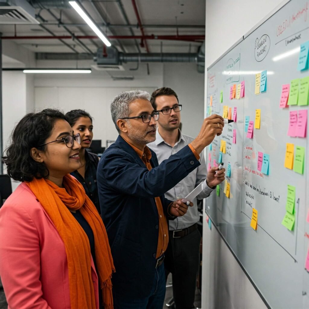 Team Brainstorming SessionSimple and descriptive