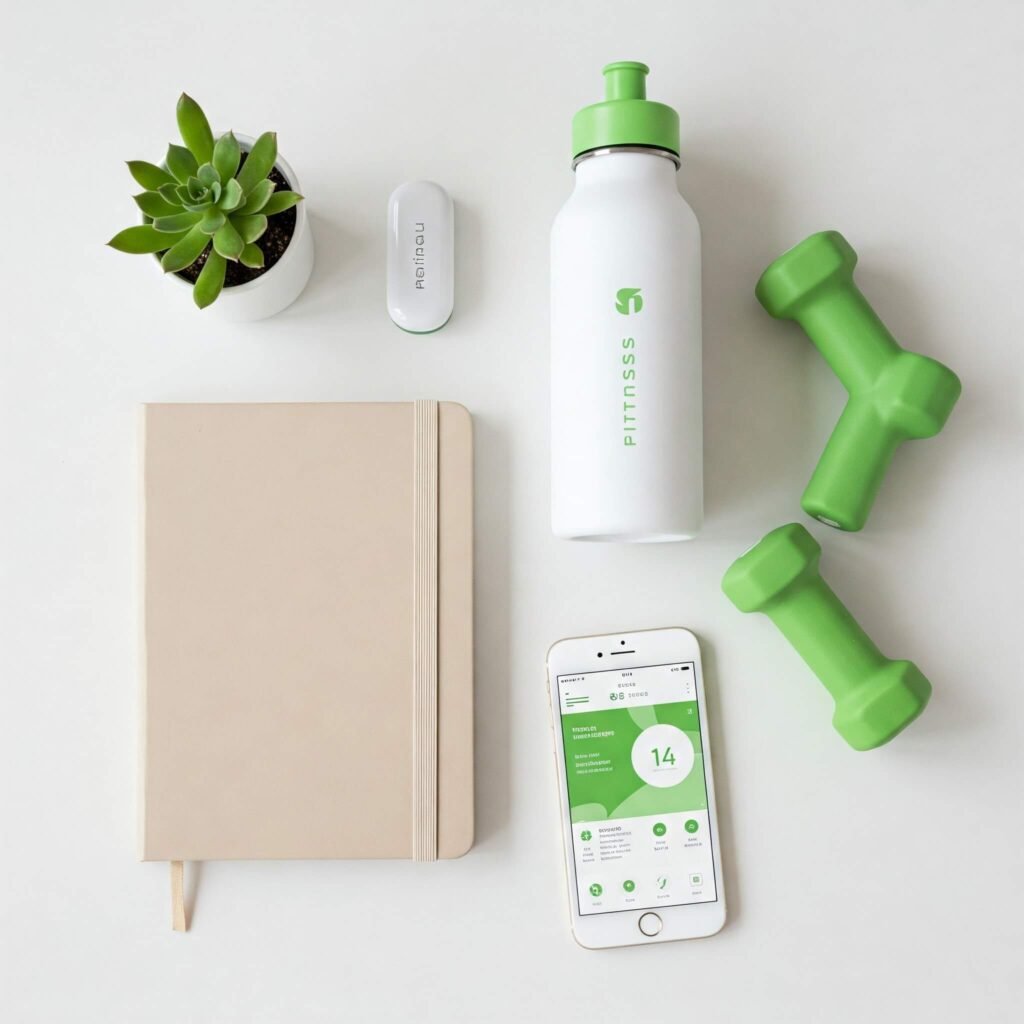 Organized Fitness Flat Lay