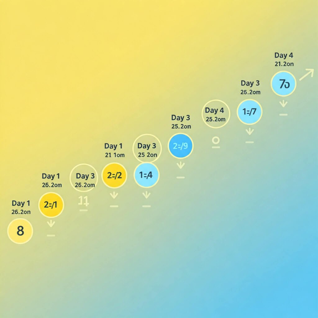 Spaced repetition timeline