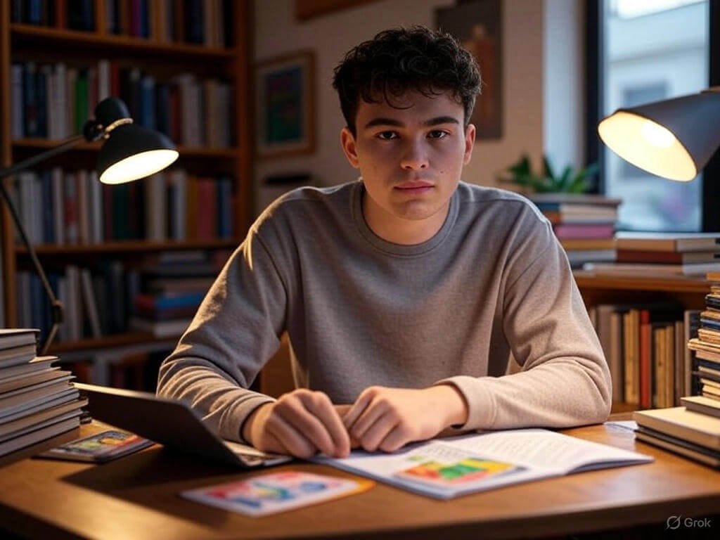 Cozy Study Desk Scene