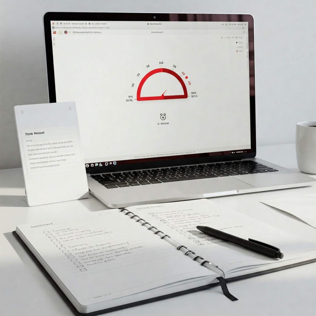Pomodoro Timer Desk: Simple and includes the key tool.