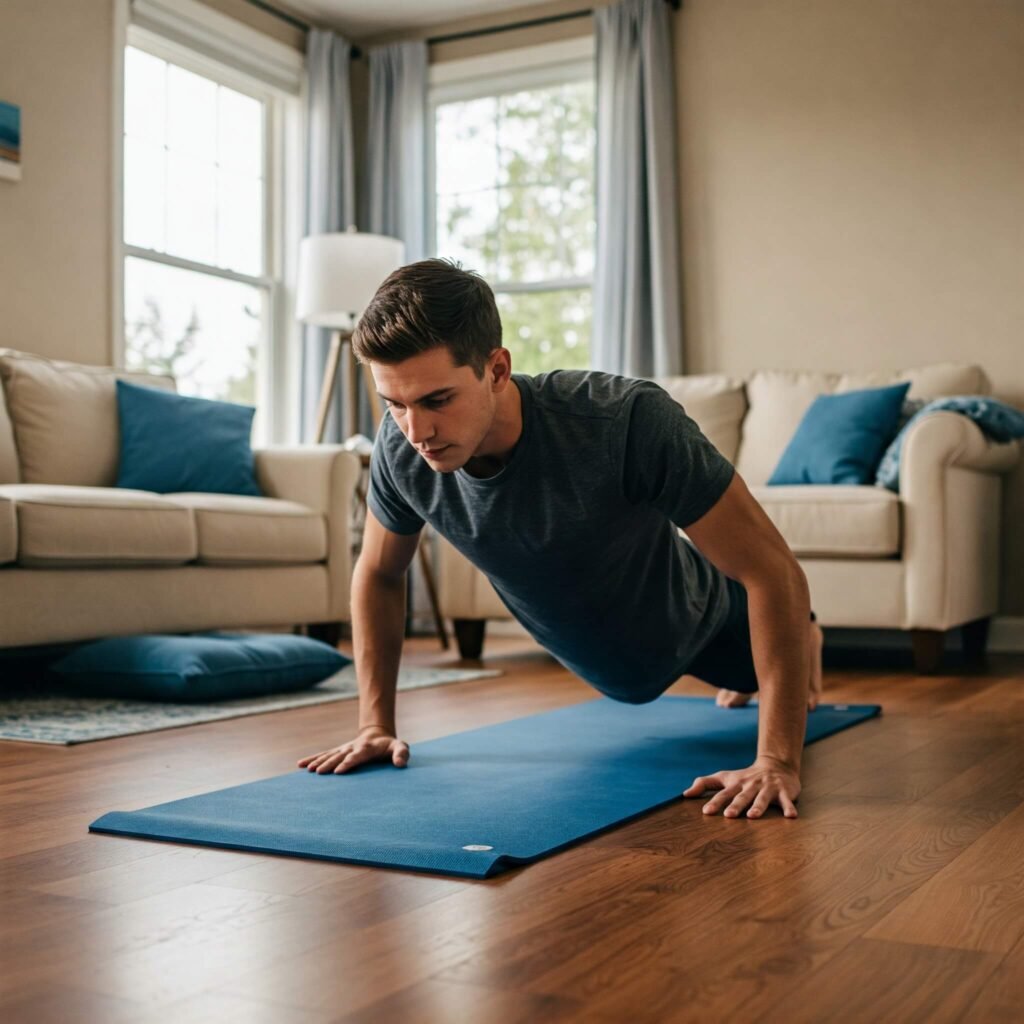Home Push-ups: Cozy Living Room Workout