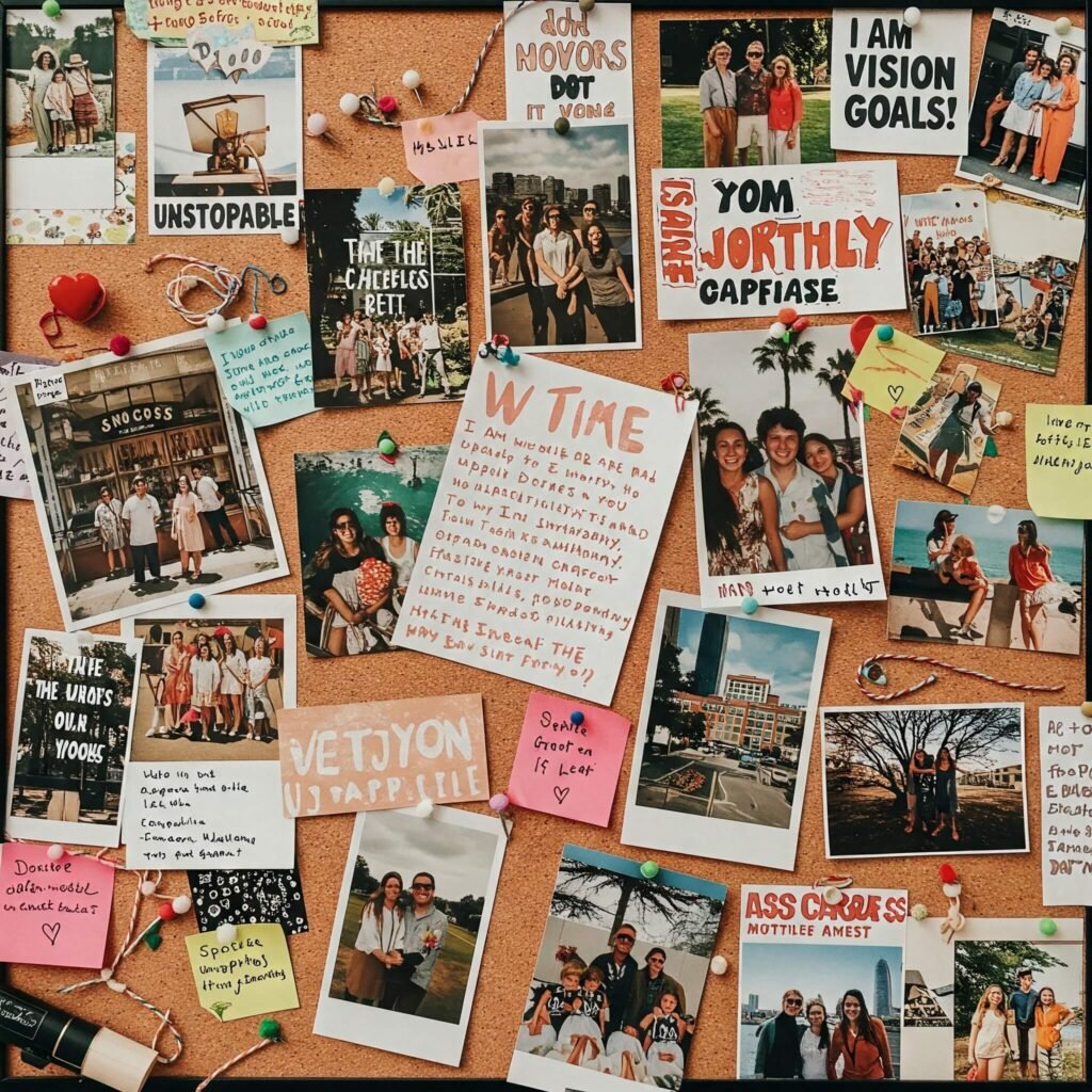 Vision board for success: "I am unstoppable."