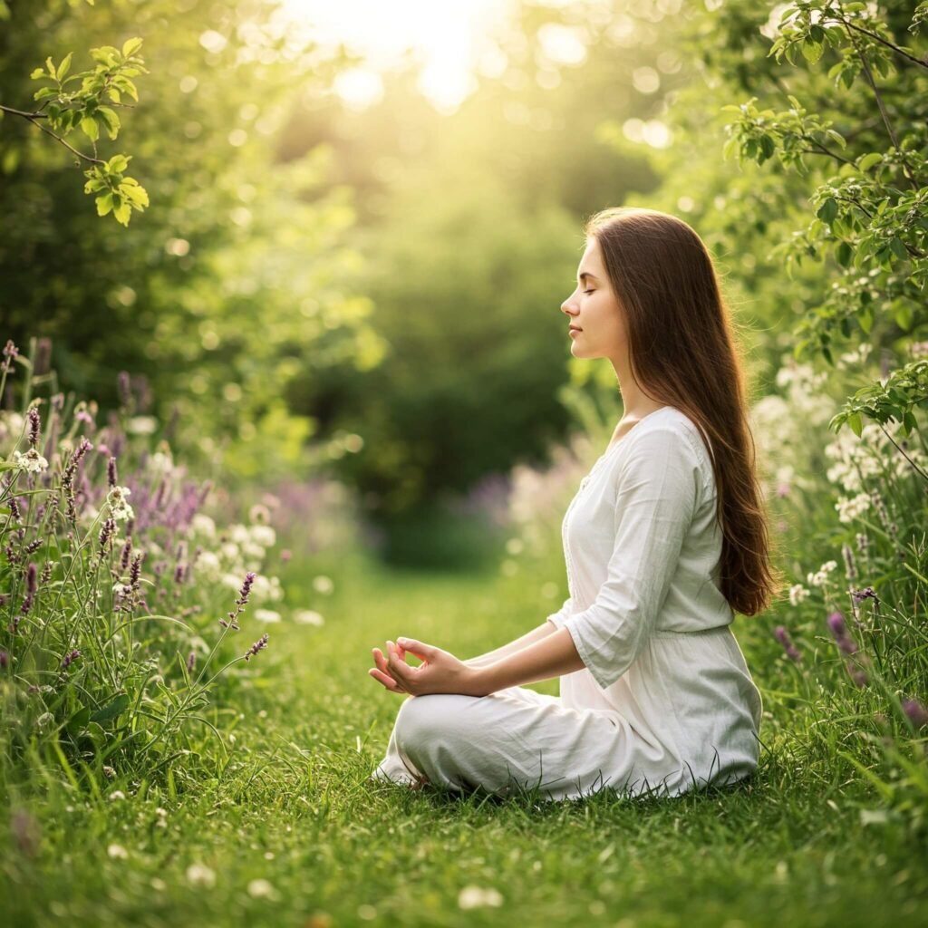 Outdoor Meditation: Simple and descriptive.