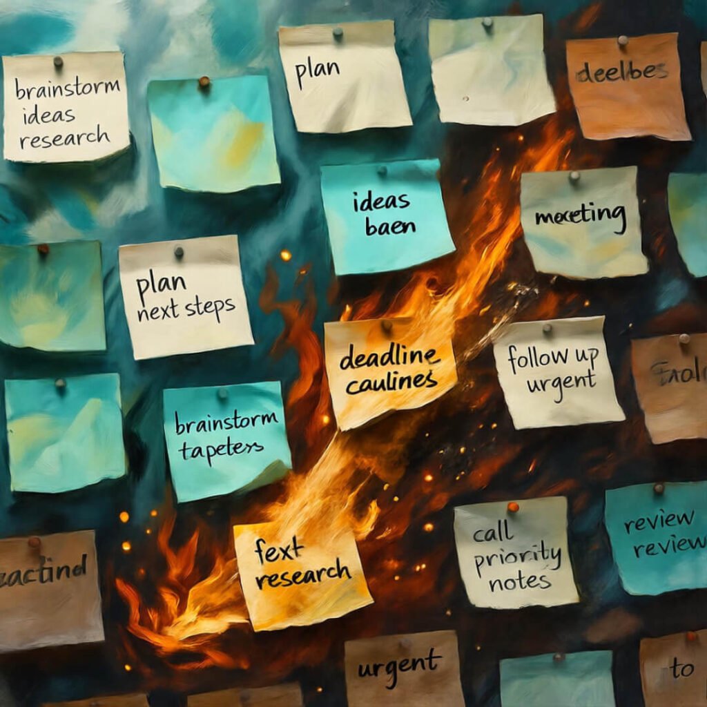 Personal mess turning into goal map.