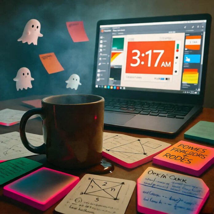 Ghostly Pomodoro at 3:17 AM spill.