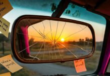 The Secret to Positive Thinking: How Positive Affirmations Can Improve Your Life Cracked mirror sunrise affirmations.