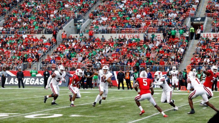 dba0984c-8721-402a-b549-2bc1dd09ecca (1) UNLV (9-2, 5-2 Mountain West Conference) turned the game-opening drive into a 44-yard field goal by Ramon Villela, but Hawaii (7-4, 4-3) answered with Micah Alejado's 70-yard scoring strike to Jackson Harris on the Rainbow Warriors' third play from scrimmage.