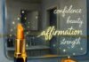 Daily Positive Affirmations to Boost Confidence and Motivation Dripping lipstick affirmation on foggy mirror, toast sticky note.