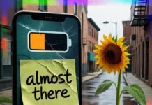 Lessons Learned from the Journey to Success: Real-Life Personal Stories Cracked phone with "almost there" note, wilted sunflower.