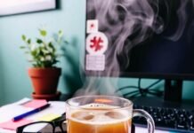 How to Find Creative Ideas When You Feel Stuck: 7 Simple Techniques Steamy cold brew over cluttered desk chaos.