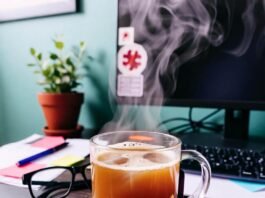 How to Find Creative Ideas When You Feel Stuck: 7 Simple Techniques Steamy cold brew over cluttered desk chaos.