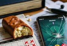 How to Achieve Self-Improvement in Every Area of Your Life? Crumbled bar, cracked app, red X calendar.