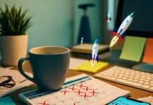 Top 5 Productivity Tips from Successful Entrepreneurs You Need to Know Spilled coffee, Musk email, rocket notes chaos.