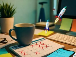 Top 5 Productivity Tips from Successful Entrepreneurs You Need to Know Spilled coffee, Musk email, rocket notes chaos.