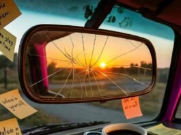 The Secret to Positive Thinking: How Positive Affirmations Can Improve Your Life Cracked mirror sunrise affirmations.