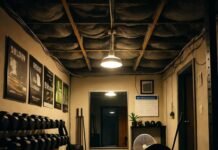 How to Set Realistic Physical Fitness Goals and Achieve Them Cramped basement gym chaos from floor.