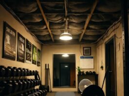 How to Set Realistic Physical Fitness Goals and Achieve Them Cramped basement gym chaos from floor.