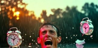 Life-Changing Athlete Success Stories to Boost Your Motivation Every Day Soaked runner shattering doubts in the rain.