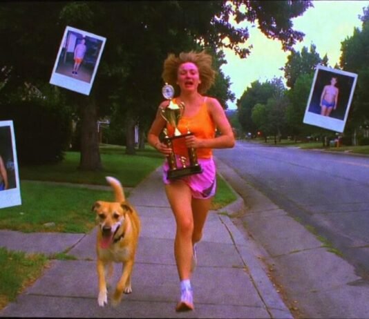 Athlete Success Stories: How Ordinary People Became Extraordinary Champions Runner with junk trophy and ghost Polaroids, VHS tears.